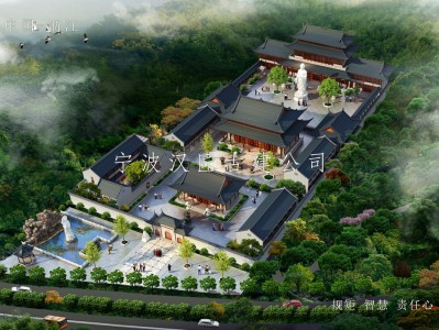 宁海寺院古建规划设计-药师禅寺