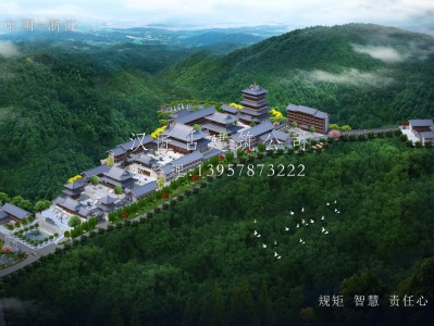 宁海长福禅寺仿唐建筑规划设计